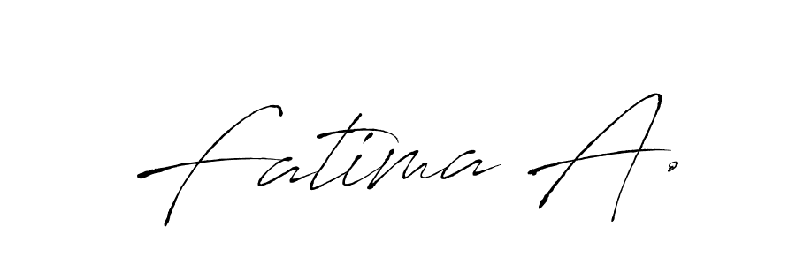 How to make Fatima A. signature? Antro_Vectra is a professional autograph style. Create handwritten signature for Fatima A. name. Fatima A. signature style 6 images and pictures png