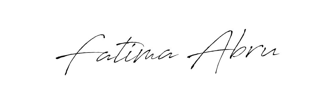 Design your own signature with our free online signature maker. With this signature software, you can create a handwritten (Antro_Vectra) signature for name Fatima Abru. Fatima Abru signature style 6 images and pictures png