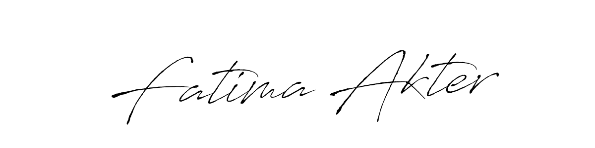Make a beautiful signature design for name Fatima Akter. With this signature (Antro_Vectra) style, you can create a handwritten signature for free. Fatima Akter signature style 6 images and pictures png