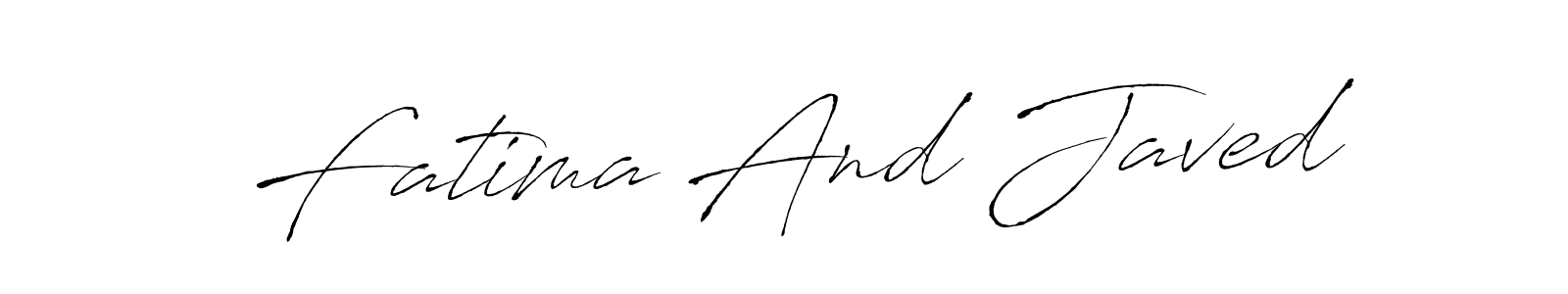 Design your own signature with our free online signature maker. With this signature software, you can create a handwritten (Antro_Vectra) signature for name Fatima And Javed. Fatima And Javed signature style 6 images and pictures png