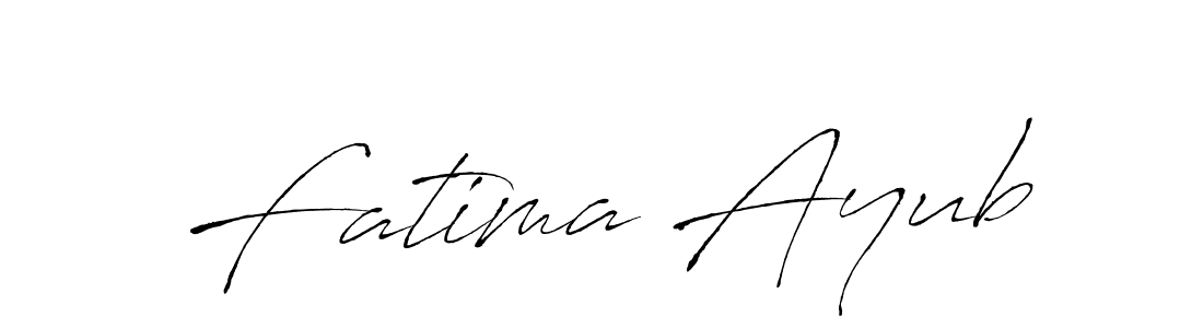 How to make Fatima Ayub name signature. Use Antro_Vectra style for creating short signs online. This is the latest handwritten sign. Fatima Ayub signature style 6 images and pictures png