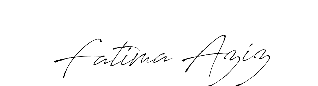 Create a beautiful signature design for name Fatima Aziz. With this signature (Antro_Vectra) fonts, you can make a handwritten signature for free. Fatima Aziz signature style 6 images and pictures png