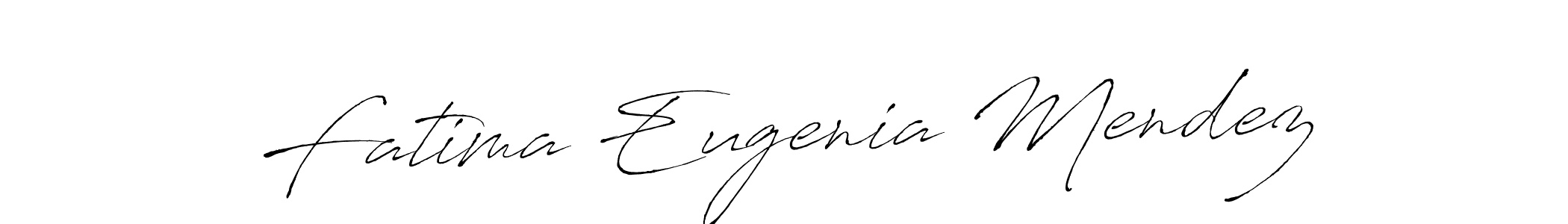 Create a beautiful signature design for name Fatima Eugenia Mendez. With this signature (Antro_Vectra) fonts, you can make a handwritten signature for free. Fatima Eugenia Mendez signature style 6 images and pictures png