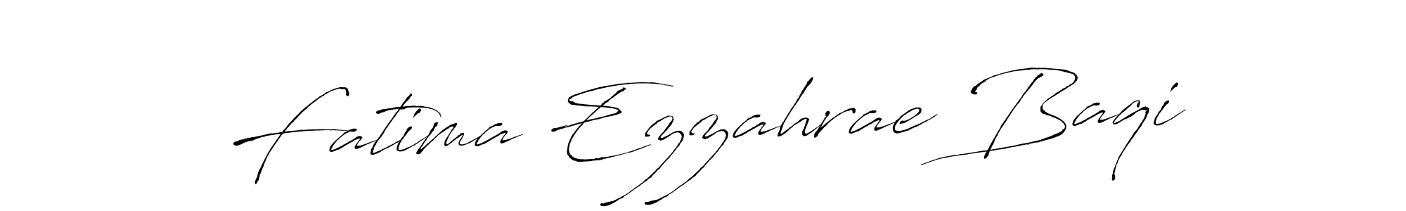 Create a beautiful signature design for name Fatima Ezzahrae Baqi. With this signature (Antro_Vectra) fonts, you can make a handwritten signature for free. Fatima Ezzahrae Baqi signature style 6 images and pictures png