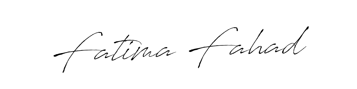 Design your own signature with our free online signature maker. With this signature software, you can create a handwritten (Antro_Vectra) signature for name Fatima Fahad. Fatima Fahad signature style 6 images and pictures png