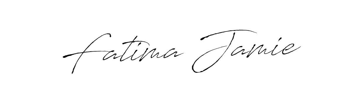 Design your own signature with our free online signature maker. With this signature software, you can create a handwritten (Antro_Vectra) signature for name Fatima Jamie. Fatima Jamie signature style 6 images and pictures png