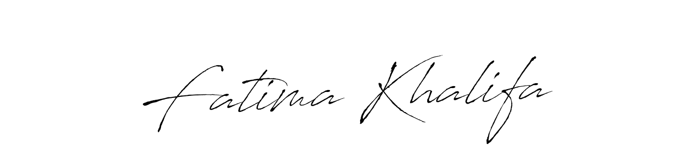 Create a beautiful signature design for name Fatima Khalifa. With this signature (Antro_Vectra) fonts, you can make a handwritten signature for free. Fatima Khalifa signature style 6 images and pictures png