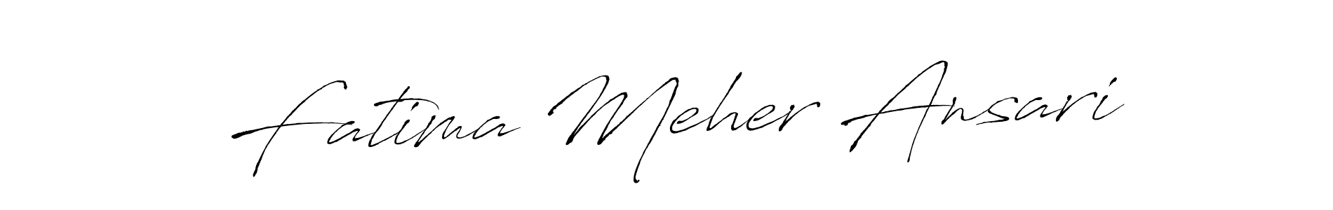 Create a beautiful signature design for name Fatima Meher Ansari. With this signature (Antro_Vectra) fonts, you can make a handwritten signature for free. Fatima Meher Ansari signature style 6 images and pictures png