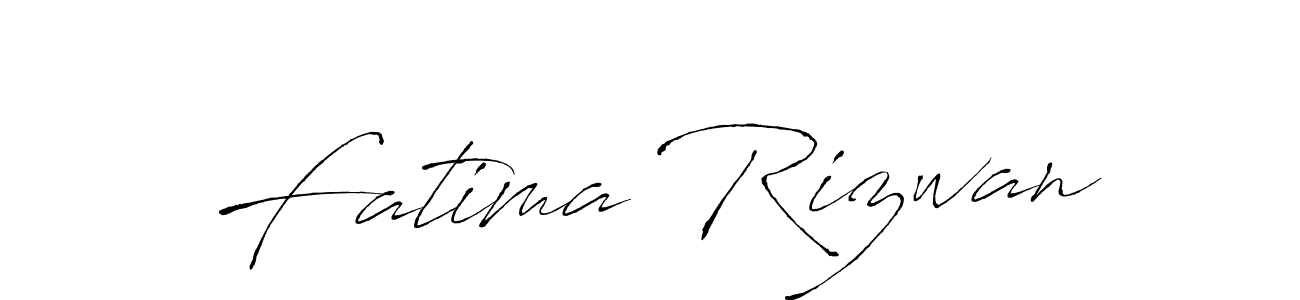 Make a beautiful signature design for name Fatima Rizwan. With this signature (Antro_Vectra) style, you can create a handwritten signature for free. Fatima Rizwan signature style 6 images and pictures png