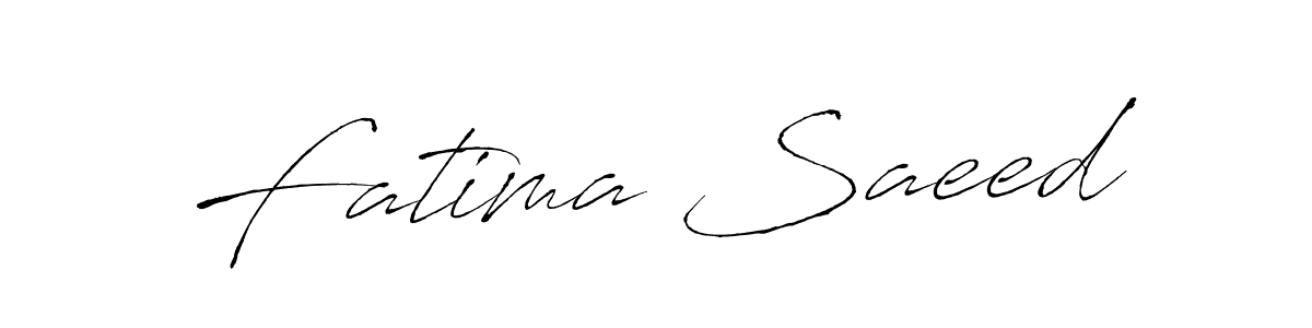 How to make Fatima Saeed name signature. Use Antro_Vectra style for creating short signs online. This is the latest handwritten sign. Fatima Saeed signature style 6 images and pictures png