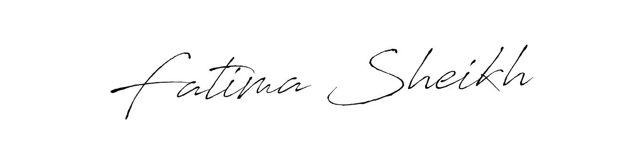 Create a beautiful signature design for name Fatima Sheikh. With this signature (Antro_Vectra) fonts, you can make a handwritten signature for free. Fatima Sheikh signature style 6 images and pictures png