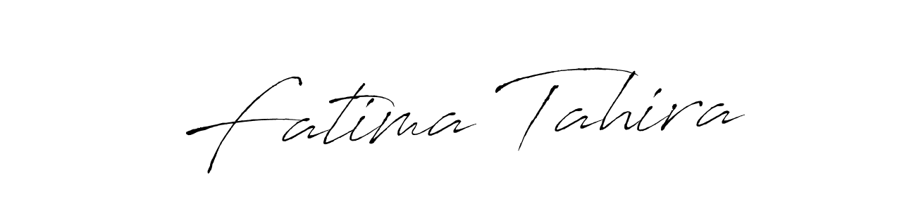 Make a beautiful signature design for name Fatima Tahira. With this signature (Antro_Vectra) style, you can create a handwritten signature for free. Fatima Tahira signature style 6 images and pictures png