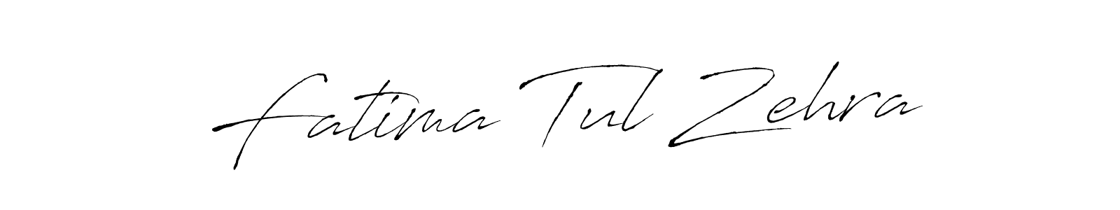 Make a beautiful signature design for name Fatima Tul Zehra. With this signature (Antro_Vectra) style, you can create a handwritten signature for free. Fatima Tul Zehra signature style 6 images and pictures png