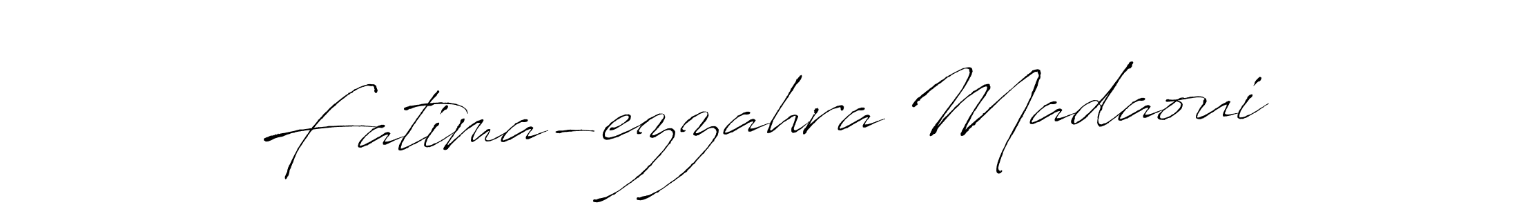 Make a beautiful signature design for name Fatima-ezzahra Madaoui. With this signature (Antro_Vectra) style, you can create a handwritten signature for free. Fatima-ezzahra Madaoui signature style 6 images and pictures png