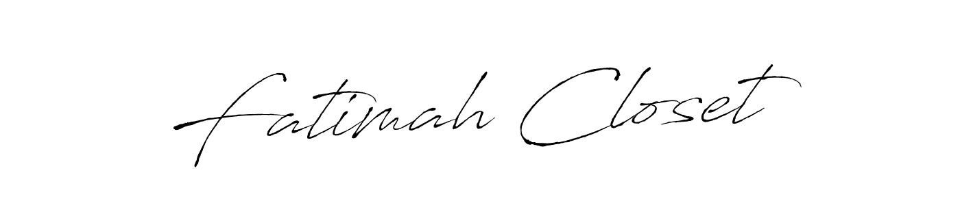 Make a beautiful signature design for name Fatimah Closet. With this signature (Antro_Vectra) style, you can create a handwritten signature for free. Fatimah Closet signature style 6 images and pictures png