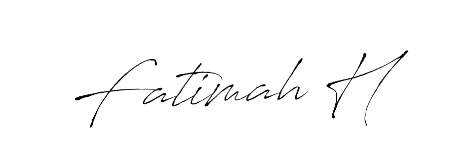 How to make Fatimah H signature? Antro_Vectra is a professional autograph style. Create handwritten signature for Fatimah H name. Fatimah H signature style 6 images and pictures png