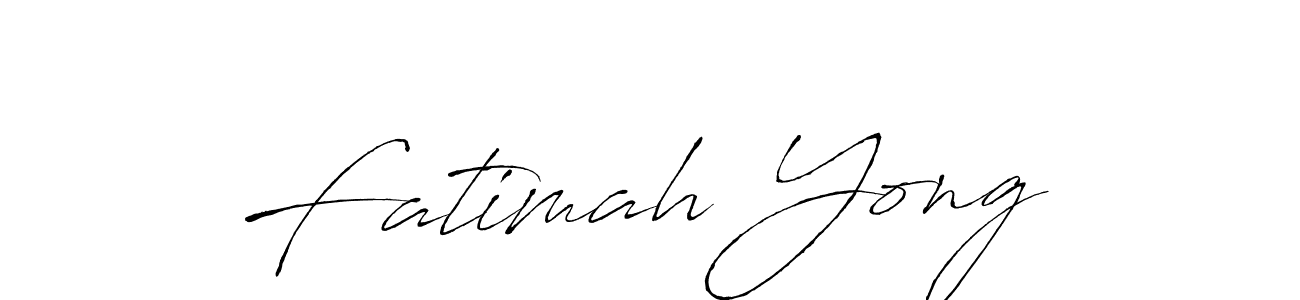 Create a beautiful signature design for name Fatimah Yong . With this signature (Antro_Vectra) fonts, you can make a handwritten signature for free. Fatimah Yong  signature style 6 images and pictures png