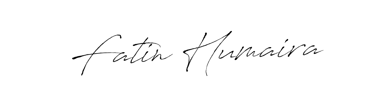 Design your own signature with our free online signature maker. With this signature software, you can create a handwritten (Antro_Vectra) signature for name Fatin Humaira. Fatin Humaira signature style 6 images and pictures png