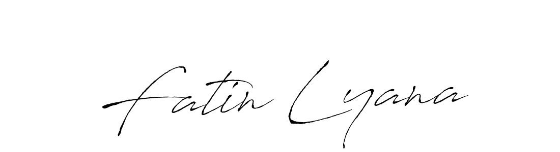 Design your own signature with our free online signature maker. With this signature software, you can create a handwritten (Antro_Vectra) signature for name Fatin Lyana. Fatin Lyana signature style 6 images and pictures png