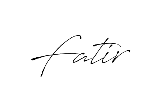 How to make Fatir signature? Antro_Vectra is a professional autograph style. Create handwritten signature for Fatir name. Fatir signature style 6 images and pictures png