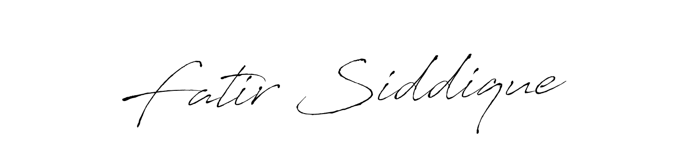 Make a beautiful signature design for name Fatir Siddique. With this signature (Antro_Vectra) style, you can create a handwritten signature for free. Fatir Siddique signature style 6 images and pictures png