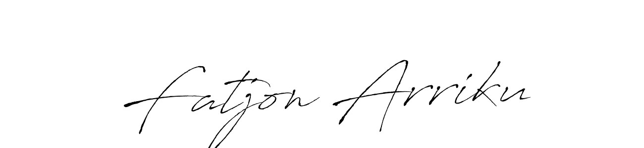 Fatjon Arriku stylish signature style. Best Handwritten Sign (Antro_Vectra) for my name. Handwritten Signature Collection Ideas for my name Fatjon Arriku. Fatjon Arriku signature style 6 images and pictures png