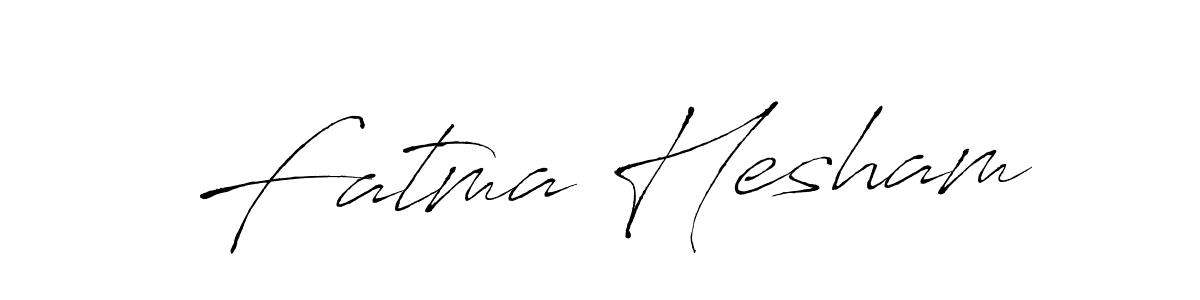 Make a beautiful signature design for name Fatma Hesham. With this signature (Antro_Vectra) style, you can create a handwritten signature for free. Fatma Hesham signature style 6 images and pictures png