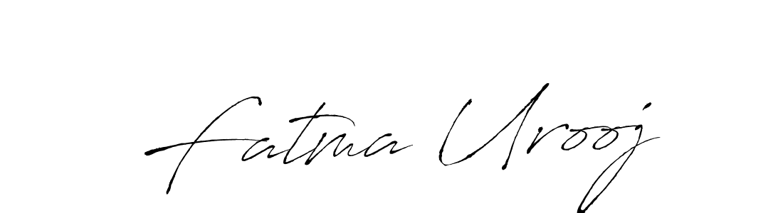 Make a short Fatma Urooj signature style. Manage your documents anywhere anytime using Antro_Vectra. Create and add eSignatures, submit forms, share and send files easily. Fatma Urooj signature style 6 images and pictures png