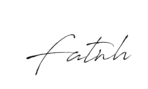 Design your own signature with our free online signature maker. With this signature software, you can create a handwritten (Antro_Vectra) signature for name Fatnh. Fatnh signature style 6 images and pictures png
