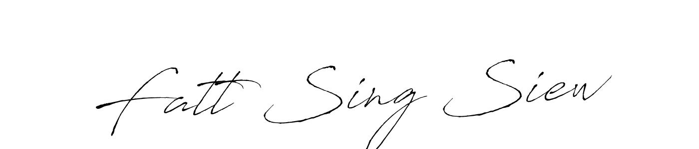 You should practise on your own different ways (Antro_Vectra) to write your name (Fatt Sing Siew) in signature. don't let someone else do it for you. Fatt Sing Siew signature style 6 images and pictures png