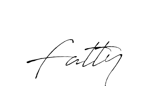 Create a beautiful signature design for name Fatty. With this signature (Antro_Vectra) fonts, you can make a handwritten signature for free. Fatty signature style 6 images and pictures png