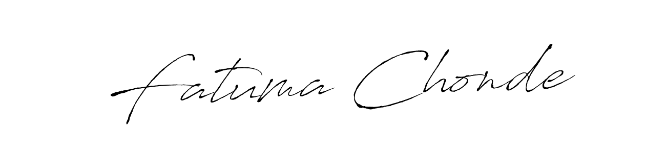 How to make Fatuma Chonde name signature. Use Antro_Vectra style for creating short signs online. This is the latest handwritten sign. Fatuma Chonde signature style 6 images and pictures png