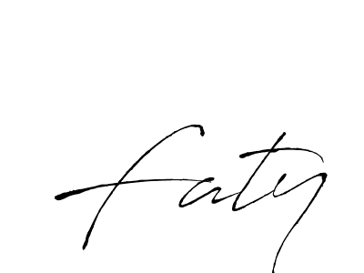 Similarly Antro_Vectra is the best handwritten signature design. Signature creator online .You can use it as an online autograph creator for name Faty. Faty signature style 6 images and pictures png