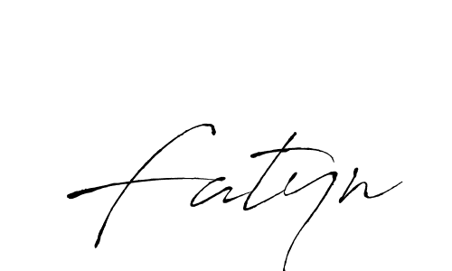 if you are searching for the best signature style for your name Fatyn. so please give up your signature search. here we have designed multiple signature styles  using Antro_Vectra. Fatyn signature style 6 images and pictures png