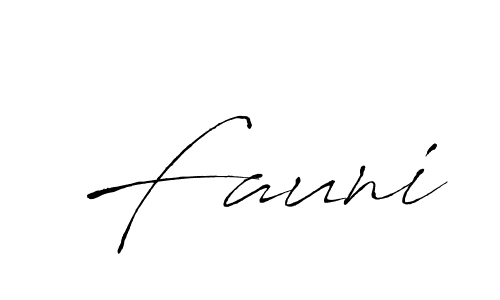 Use a signature maker to create a handwritten signature online. With this signature software, you can design (Antro_Vectra) your own signature for name Fauni. Fauni signature style 6 images and pictures png
