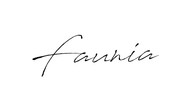 How to make Faunia signature? Antro_Vectra is a professional autograph style. Create handwritten signature for Faunia name. Faunia signature style 6 images and pictures png