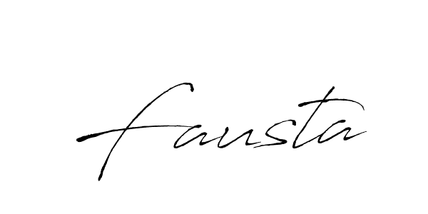 You should practise on your own different ways (Antro_Vectra) to write your name (Fausta) in signature. don't let someone else do it for you. Fausta signature style 6 images and pictures png