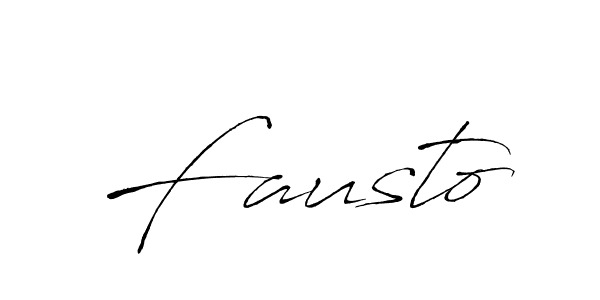 Fausto stylish signature style. Best Handwritten Sign (Antro_Vectra) for my name. Handwritten Signature Collection Ideas for my name Fausto. Fausto signature style 6 images and pictures png