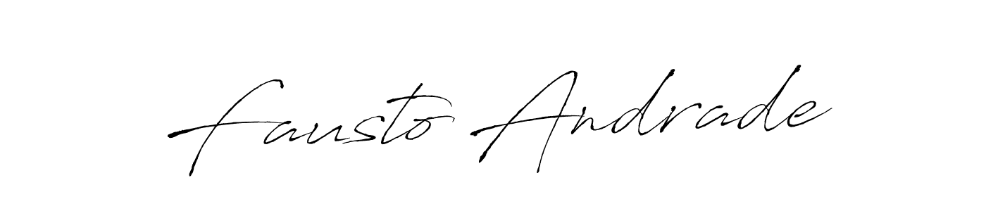 Fausto Andrade stylish signature style. Best Handwritten Sign (Antro_Vectra) for my name. Handwritten Signature Collection Ideas for my name Fausto Andrade. Fausto Andrade signature style 6 images and pictures png