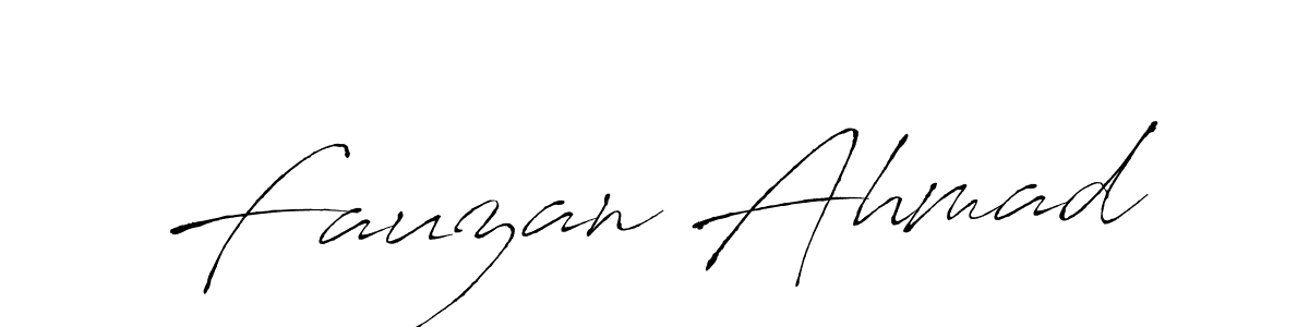 Make a beautiful signature design for name Fauzan Ahmad. With this signature (Antro_Vectra) style, you can create a handwritten signature for free. Fauzan Ahmad signature style 6 images and pictures png