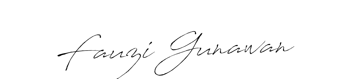 Fauzi Gunawan stylish signature style. Best Handwritten Sign (Antro_Vectra) for my name. Handwritten Signature Collection Ideas for my name Fauzi Gunawan. Fauzi Gunawan signature style 6 images and pictures png