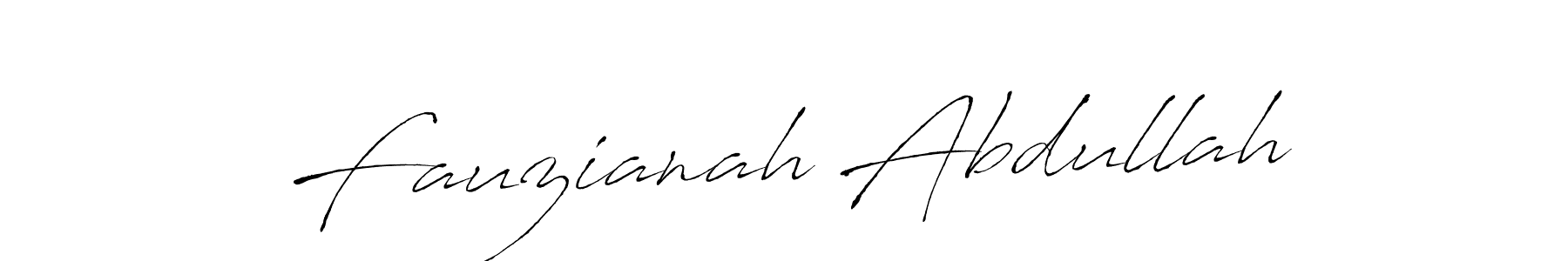 How to make Fauzianah Abdullah name signature. Use Antro_Vectra style for creating short signs online. This is the latest handwritten sign. Fauzianah Abdullah signature style 6 images and pictures png