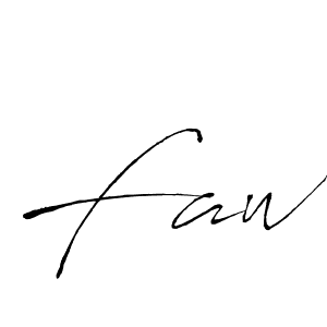 Use a signature maker to create a handwritten signature online. With this signature software, you can design (Antro_Vectra) your own signature for name Faw. Faw signature style 6 images and pictures png