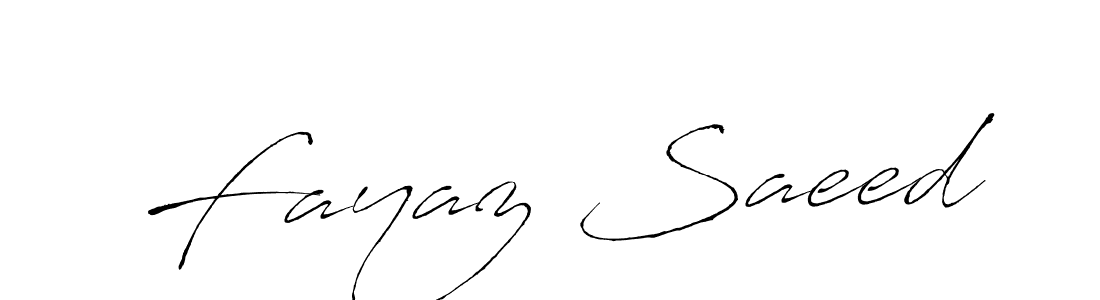 How to make Fayaz Saeed name signature. Use Antro_Vectra style for creating short signs online. This is the latest handwritten sign. Fayaz Saeed signature style 6 images and pictures png