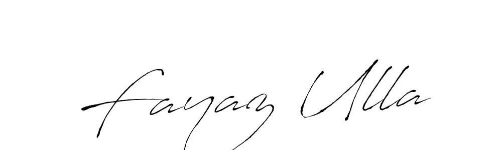 How to make Fayaz Ulla name signature. Use Antro_Vectra style for creating short signs online. This is the latest handwritten sign. Fayaz Ulla signature style 6 images and pictures png