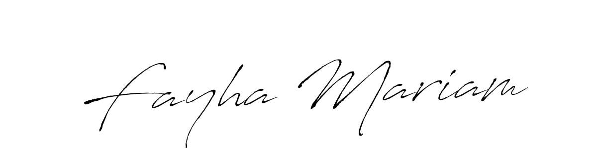 Design your own signature with our free online signature maker. With this signature software, you can create a handwritten (Antro_Vectra) signature for name Fayha Mariam. Fayha Mariam signature style 6 images and pictures png