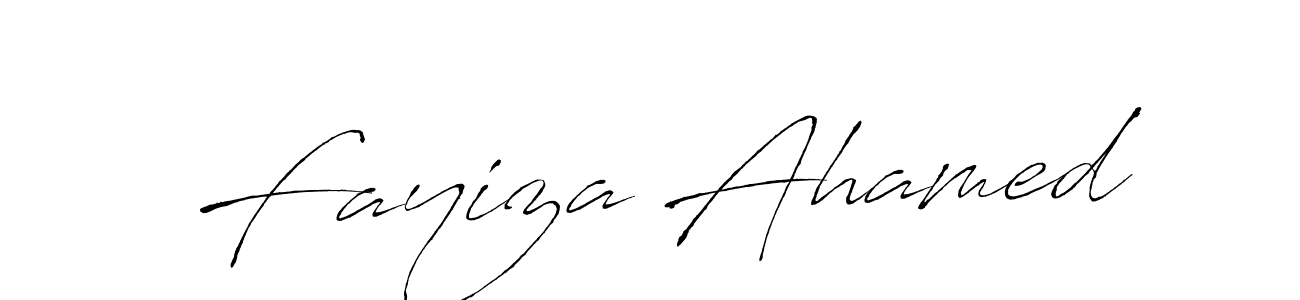 Design your own signature with our free online signature maker. With this signature software, you can create a handwritten (Antro_Vectra) signature for name Fayiza Ahamed. Fayiza Ahamed signature style 6 images and pictures png