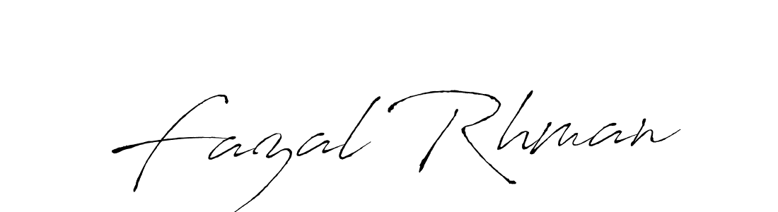 Design your own signature with our free online signature maker. With this signature software, you can create a handwritten (Antro_Vectra) signature for name Fazal Rhman. Fazal Rhman signature style 6 images and pictures png