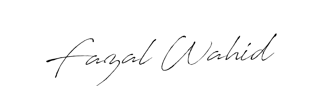 Create a beautiful signature design for name Fazal Wahid. With this signature (Antro_Vectra) fonts, you can make a handwritten signature for free. Fazal Wahid signature style 6 images and pictures png