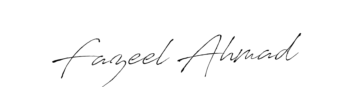 Create a beautiful signature design for name Fazeel Ahmad. With this signature (Antro_Vectra) fonts, you can make a handwritten signature for free. Fazeel Ahmad signature style 6 images and pictures png